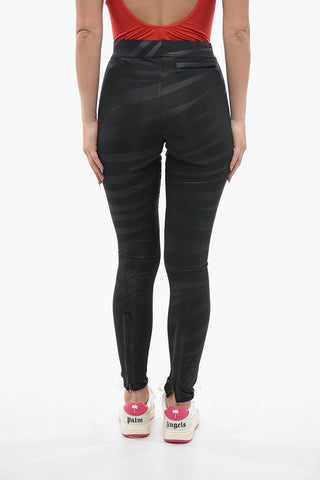 ADIDAS Drawstringed Running Leggings with Zebra Print