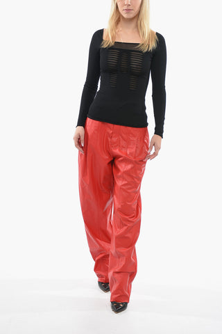 Stretchy Long Sleeved Top With Cutout Details