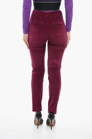Pantaloni Chino PENNY in Velour con Passanti