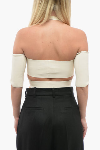 Off-shoulder Crop Top with Cut Out Detailing
