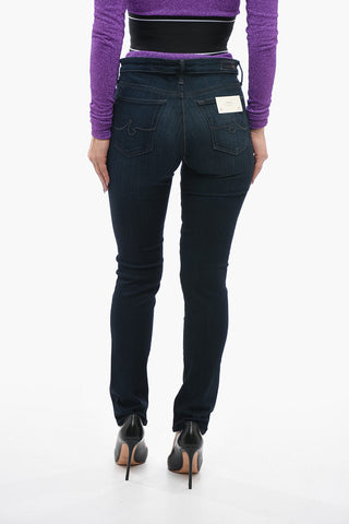 Solid Color Cigarette Leg THE STILT Jeans with Visible Stitching 14cm
