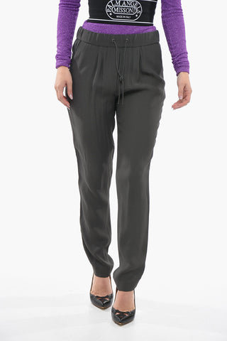 Pantaloni in Viscosa con Pinces e Coulisse