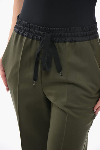 Wool-twill LILIUXY Pants with Elastic Waist Band
