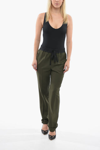 Wool-twill LILIUXY Pants with Elastic Waist Band