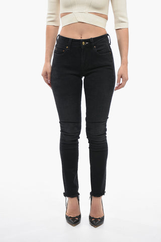 Skinny Fit Jeans mit Raw-Cut-Saum