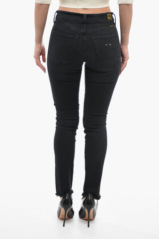 Skinny Fit Jeans mit Raw-Cut-Saum