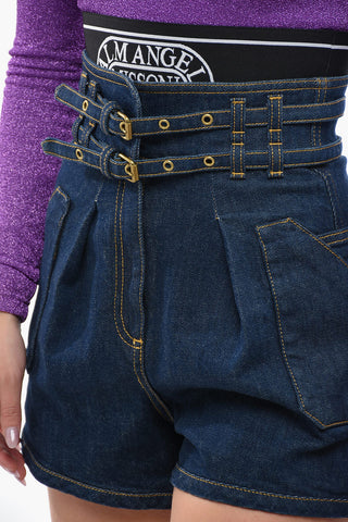 Denim CAMILLE Shorts with High Waist