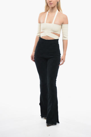 Jacquard Terry Bootcut Pants