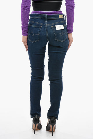 Solid Color Cigarette Leg THE STILT Jeans with Visible Stitching 14cm