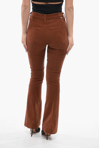 Corduroy THE WEEKENDER Bootcut Pants with Frayed Hem