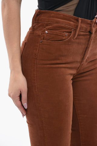 Corduroy THE WEEKENDER Bootcut Pants with Frayed Hem