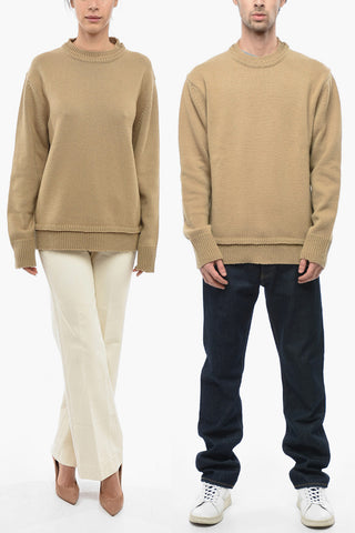 UNISEX MM4 Wool-blend Sweater with Double-layered Detail