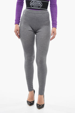 Ribbed Virgin Wool Leggings