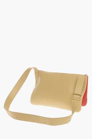 Soft Leather Two-toned Crossbody Bag