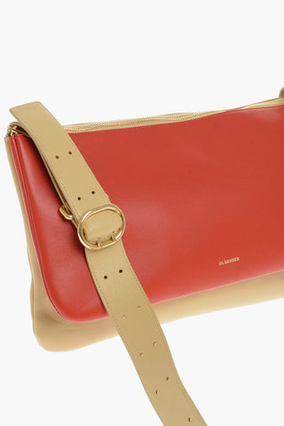 Soft Leather Two-toned Crossbody Bag