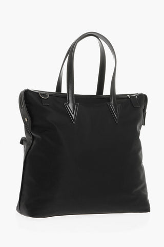 LA GRECA Patterned Handbag with Leather Detailing
