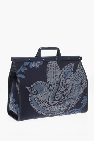 Borsa Tote LOVE TROTTER in Jacquard con Fantasia Pegaso