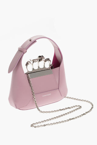 Leather JEWEL KNUCKLES Hobo Bag