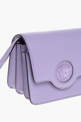 Grained Leather LA MEDUSA Bag with Embossed Logo