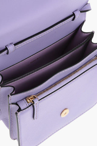Grained Leather LA MEDUSA Bag with Embossed Logo