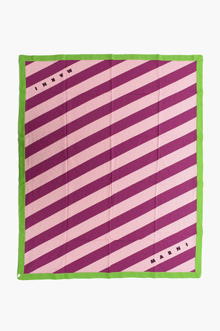 Striped Towel with Embroidery Logo