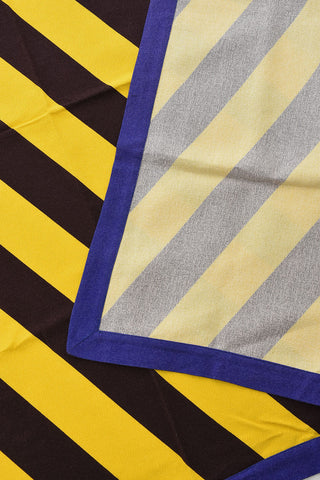 Striped Beach Towel with Printed Logo