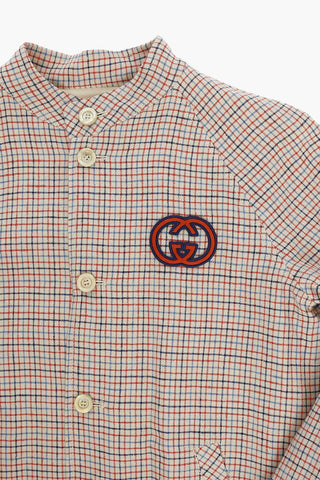 Checked Linen Overshirt