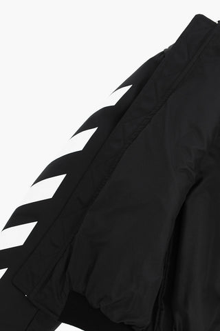 Padded Bomber Jacket with Contrasting Details