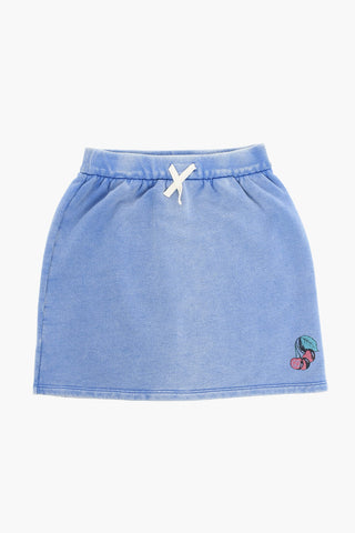 Brushed Cotton Skirt with Elastic Waistband