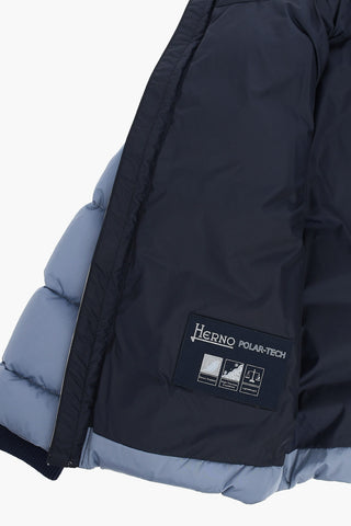 Solid Color Down Jacket with Removable Hood