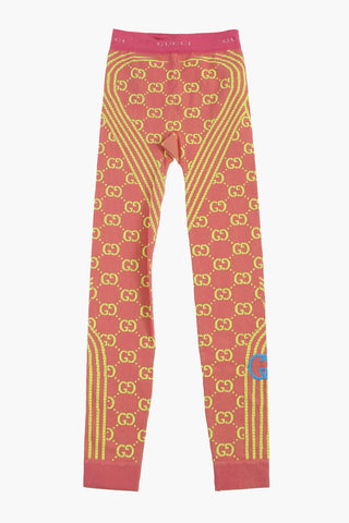 Monogram Patterned Jacquard Leggings