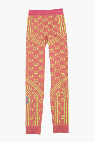 Monogram Patterned Jacquard Leggings