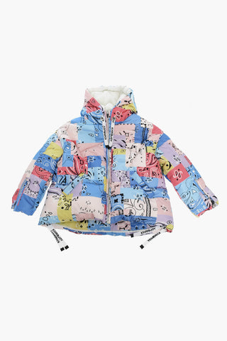 Piumino in Motivo Bandana Con Cappuccio