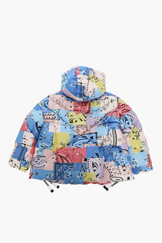 Piumino in Motivo Bandana Con Cappuccio