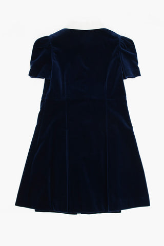 Velvet Flared Dress with Metal Details