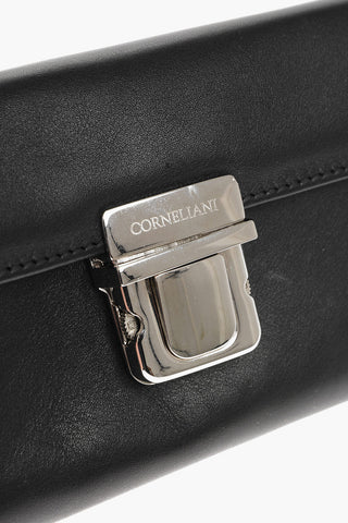 Portafoglio in Pelle Liscia con Targhetta Logo