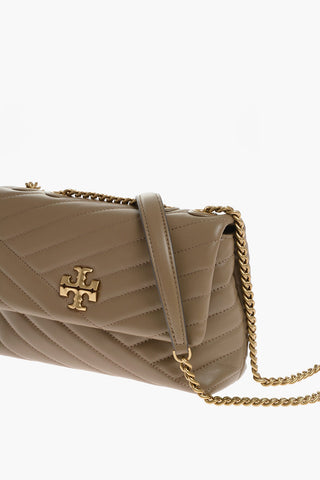 Borsa a Spalla KIRA in Chevron con Logo Goffrato