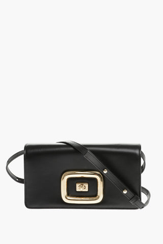Embossed Logo VIV CHOC Leather Crossbody Bag