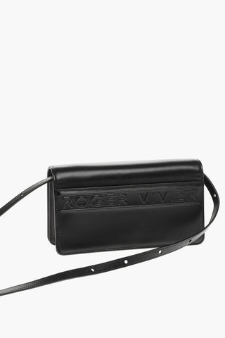 Embossed Logo VIV CHOC Leather Crossbody Bag