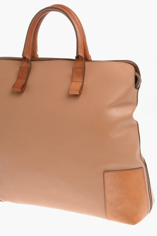 Lambskin Travel Bag with Contrasting Handles