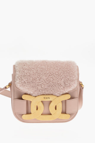 Mini Crossbody Bag with Shearling Detail