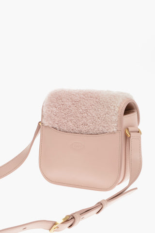 Mini Crossbody Bag with Shearling Detail