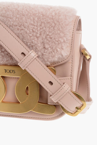 Mini Crossbody Bag with Shearling Detail