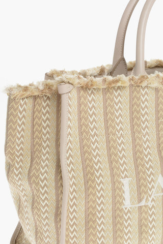 Borsa Tote CABAS in Chevron con Dettaglio Frange