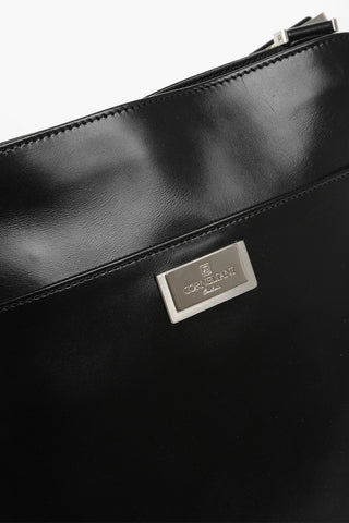 Leather Bag with Logoed Shoulder Strap