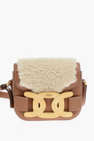 Borsa Mini a Tracolla con Dettaglio Shearling