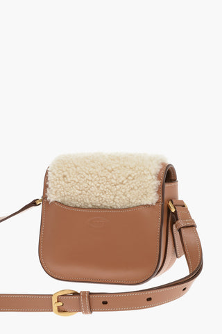 Borsa Mini a Tracolla con Dettaglio Shearling
