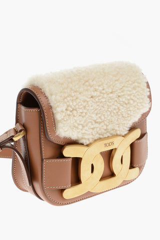 Borsa Mini a Tracolla con Dettaglio Shearling