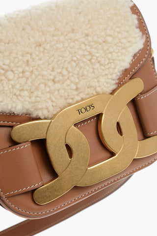 Borsa Mini a Tracolla con Dettaglio Shearling