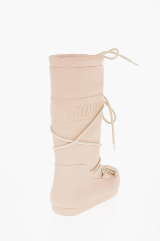 Solid Color Rubber Wellington Boots with Embossed Logo